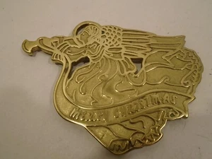 Vintage 1999 VIRGINIA METALCRAFTERS VM Brass The Christmas angel Fifth Trivet - Picture 1 of 4