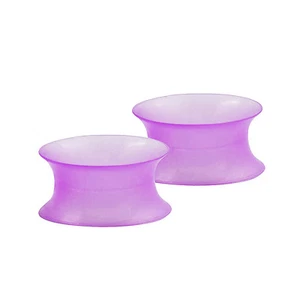2pcs Thin Silicone Ear Skin Ear Tunnels Plugs Gauges Earskin Earlets Flesh Gauge - Picture 1 of 37