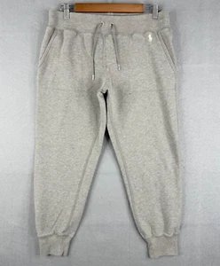 Polo Ralph Lauren Sweat Pants Mens Medium 32x25 Gray Tapered Lounge Run Jog Gym - Picture 1 of 11