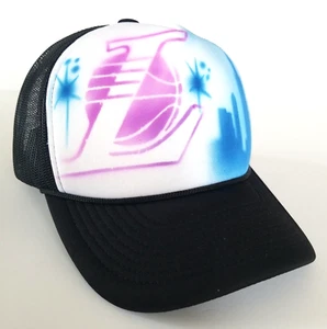 Los Angeles Lakers Air Brush Snapback Trucker Hat Cap by Decky - Picture 1 of 8