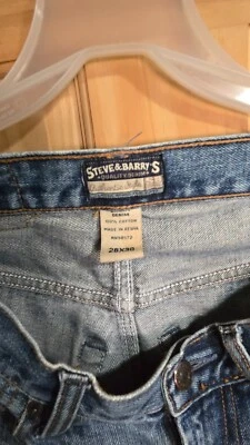 Pantalón vaquero Steve & Barry's para hombre 28x30 azul 100 % algodón tiro bajo corte bota Foto 1 de 4
