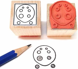 8 Hole Ocarina Fingering Diagram Rubber Stamp - Great for beginners! - Picture 1 of 2