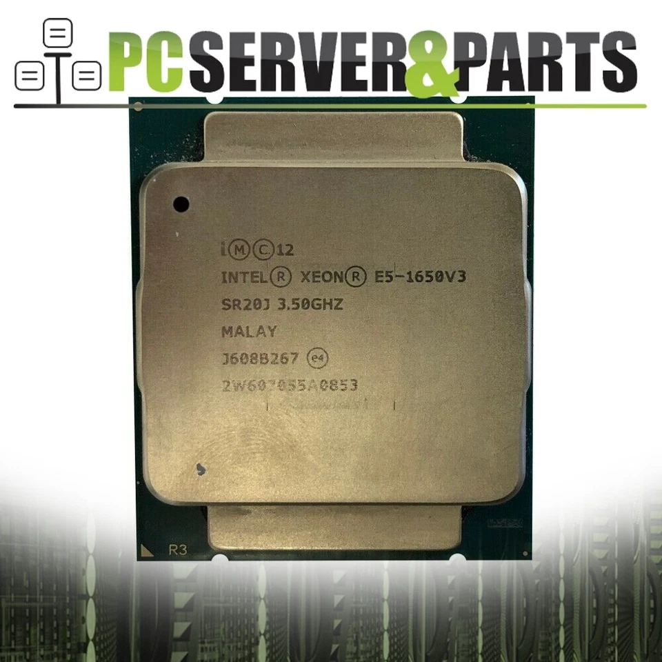 Lot of 2 Intel Xeon E5-1650 v3 SR20J 3.5GHz 15M 6-Core LGA2011-3 CPU Processors - Image 1 of 1