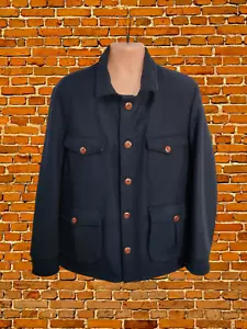 CAPPOTTO INVERNALE CORTO NERO GRANDE TOSCANA CAPALBIO UOMO TAGLIA UK LANA ITALIANA - Foto 1 di 6