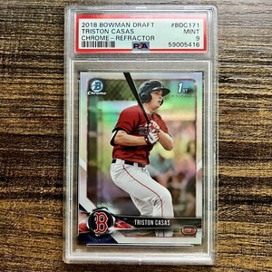 2018 Bowman Draft Chrome Triston Casas REFRACTOR 1st Boston Red Sox PSA 9 MINT
