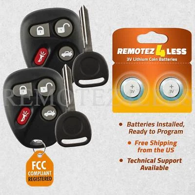 2 for 2001 2002 2003 2004 2005 Chevrolet Malibu Keyless Entry Remote Fob Car Key Foto 1 de 4
