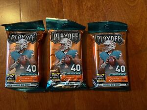 Lot of (3) 2021 Panini Playoff Football Cello Fat Value Pack 40 Cards Per Pack