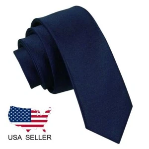 New Men's Dress Tie Solid Color Classic Neck Tie Necktie Wedding  Formal USA - Picture 1 of 34