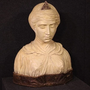 Sculpture Terracotta Beatrice Art Large Statue Opera Antique Xx Century - Picture 1 of 12