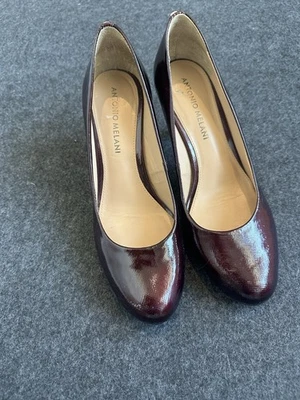 Zapatos de tacón de cuero para mujer Antonio Melani talla 6 vino, rojo, rojo oscuro, sangre de buey Foto 1 de 3