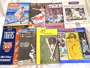 Lote de 8 ANUARIOS DE BÉISBOL DE LOS TIGRES DE DETROIT - 1962/66/70/71/72/73/74/75 - Imagen 1 de 2