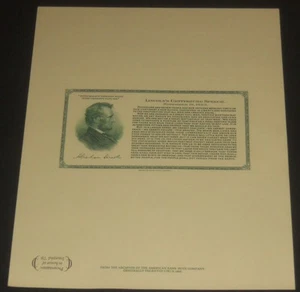 American Bank Note Co Lincoln Gettysburgh Dirección página de recuerdo Interphil 1976 - Imagen 1 de 1