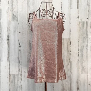 Torrid Rose Gold Pailletten Foxy Cami Größe 0 Cocktail Urlaub Party Urlaub Kreuzfahrt - Bild 1 von 7
