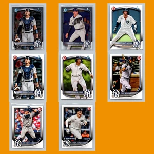 New York Yankees Lot 8 Baseball Cards Bowman Chrome Prospects 1st Rafael Flores - Picture 1 of 10