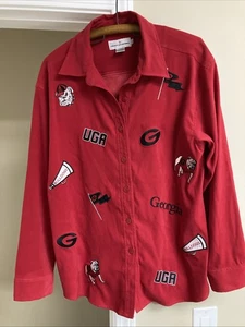 Vintage Castles Sport Georgia Bulldogs manica lunga poliestere donna XL rosso - Foto 1 di 5