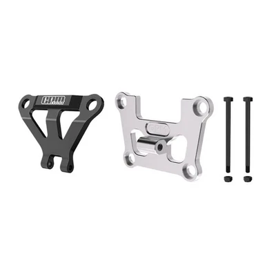 GPM Alum Front Bulkhead Mount & Front Bumper Support Mount Silver 1/16 Mini Maxx - Image 1 of 2