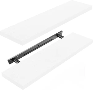 Floating Shelves Large, 24 X 7 Inch Wall Shelves for Bathroom, Bedroom, Kitchen, - Picture 1 of 12