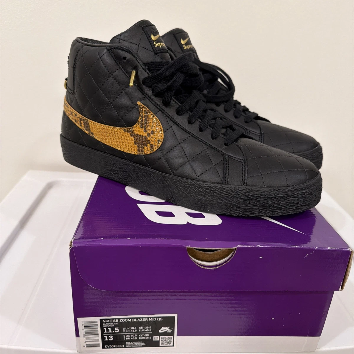 Nike Supreme x Blazer SB Black for Sale | Authenticity Guaranteed