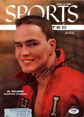 Al Wiggins Autographed Signed Sports Illustrated Magazine Swimmer PSA/DNA - Image 1 of 2