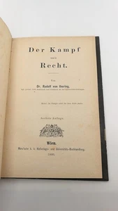 Ihering Der Kampf um´s Recht. - Bild 1 von 4