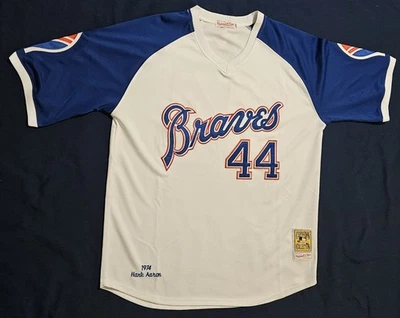 Camiseta deportiva para hombre Hank Aaron Mitchell & Ness Cooperstown Collection 1974 Braves XL nueva Foto 1 de 3
