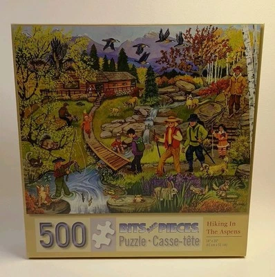 Bits And Pieces Hiking in The Aspens 500 Piece Jigsaw Puzzle Sandy Rusinko New - Image 1 of 4