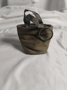 Vintage CABOODLES Army Green Mini Tote Keychain Bag - Picture 1 of 7