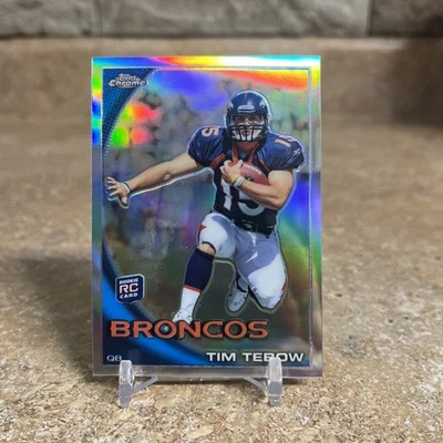 2010 Topps Chrome Rookie Refractor #C100 Tim Tebow  🔥 Mint 🔥  - Image 1 of 3