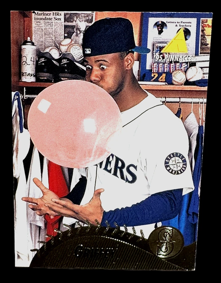 Tarjeta Ken Griffey Jr. 1995 Pinnacle Iconic Bubble Gum #128 Seattle Mariners Foto 1 de 3