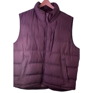 St. John's Bay Men's XL Brown Puffer Vest Full-Zip Sleeveless Jacket - Picture 1 of 8