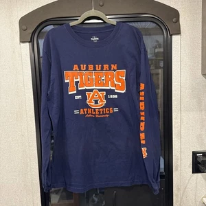 Auburn Tigers Long Sleeve Navy Blue And Orange T-shirt Size XL - Picture 1 of 12