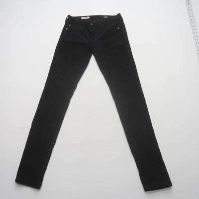 AG 牛仔裤女式紧身超紧身灯芯绒裤子 27 码黑色美国 — 第 1/4 张图片