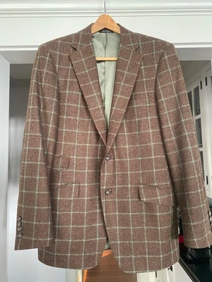 Paul Stuart 100% Wool Sport Coat, Brown, Green, 40 "Semi Tall/Long" EUC - Image 1 of 4