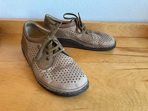 Finn Comfort Harajuku Women's Coffee Brown Nubuck Oxford Leather Shoes SIZE 9. 5 - Picture 1 of 11