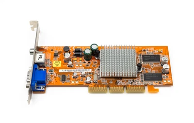 Retro AGP ASUS ATI RADEON 9200 SE A9200SE/T/P/64M/A GPU Video Desktop PC Vintage - Image 1 of 3