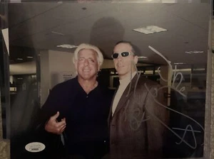 Shawn Michaels HBK WWE WWF signed 8x10 Photo autograph Ric Flair Candid Rare - Picture 1 of 2