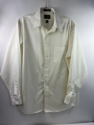 Camisa Haggar Clothing Co para hombre talla 16,5 34/35 marfil manga larga sin arrugas Foto 1 de 4