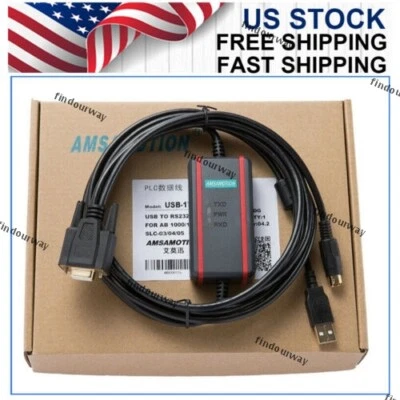 USB-1747-CP3 cable for AB PLC SLC 5/03 5/04 5/05 SLC500 and Micrologix1400 - Image 1 of 3