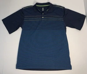 Men's L Blue Bolle Golf Striped Shirt - Picture 1 of 10