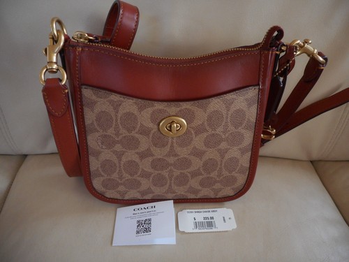 BORSA A TRACOLLA AUTENTICA FIRMA COACH SEDIA NUOVA CON ETICHETTE