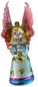 Christopher Radko Ornamento GIOIA AL MONDO Foil Ali Angelo e Tromba 9" - Foto 1 di 12