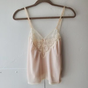 Vintage JCPenny Camisole Damen Größe 34 beige Spitzenschleife - Bild 1 von 12