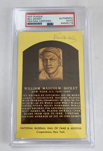 Bill Dickey YANKEES Signed HOF Postcard Slabbed PSA DNA 178 - Picture 1 of 1