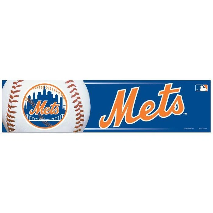 New York Mets 3 x 12 Inch Bumper Sticker [NEW] MLB Strip Car Truck Decal - Image 1 of 1