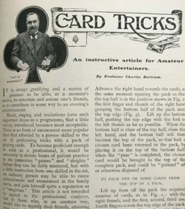 Charles Bertram Magician Card Tricks Conjurer Rare Old Antique Article Magic - Picture 1 of 4