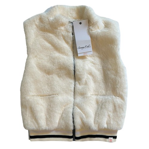 OFF WHITE Gilet pelliccia sintetica Hermione bambina codice sovrano nuovo con etichetta bianco sporco 7