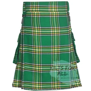 Irish Heritage Tartan Leather Straps Utility Kilts - Picture 1 of 5