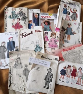 JOB LOT of VINTAGE SEWING PATTERNS for SMALL GIRLS 2 - 4 years - Picture 1 of 5