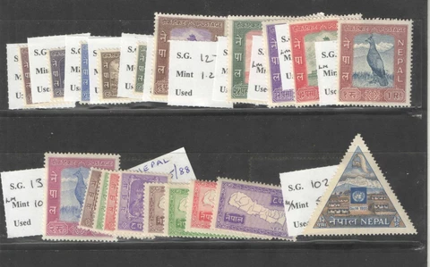 Nepal Collection of All Different Mint Stamps Cover