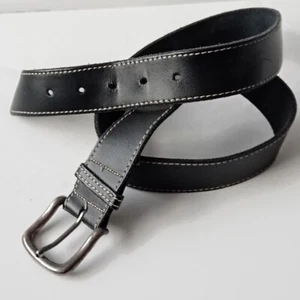✅Cinturón George de cuero real negro para hombre 94 cm de largo 3,5 cm de ancho - Imagen 1 de 14